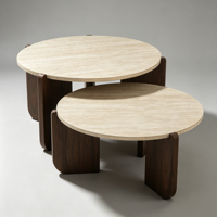 Table basse de salon minimaliste de luxe léger, combinaison de meubles pour petits espaces