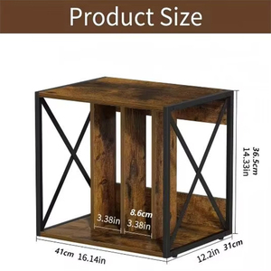 Factory Vintage Wooden Large Capacity Music Album <strong>Storage</strong> Rack Bedroom Living Room Store <strong>CD</strong> Book File <strong>Shelf</strong> - Product Image 2
