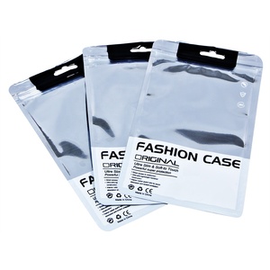 Transparente Cell Mobile Phone Pouch Case Embalagem Custom Print <span class=keywords><strong>Uv</strong></span> Folha De Alumínio Mylar Plástico Flexível Back selado Saco De Embalagem - Product Image 2