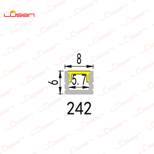 Tira de iluminación <span class=keywords><strong>Led</strong></span> para exteriores e interiores, <span class=keywords><strong>perfil</strong></span> <span class=keywords><strong>Led</strong></span> DE LUZ DE ALUMINIO empotrado para exteriores e interiores, <span class=keywords><strong>perfil</strong></span> <span class=keywords><strong>Led</strong></span> de aluminio impermeable de 8x6mm - Product Image 2