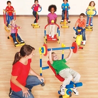 Ensemble complet d'équipements de gym pour enfants TOPTONS, série d'entraînement de fitness en intérieur, machine d'exercice pour enfants pour la maternelle