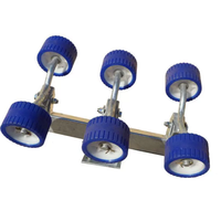 Groupe de rouleaux de remorque de bateau avec support de montage 8 pièces ensemble de rouleaux oscillants pour remorque de bateau