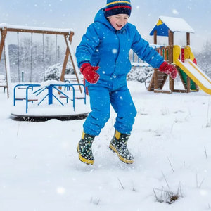 Bottes de pluie en caoutchouc recyclable imperméables de haute qualité pour enfants, unisexe, taille US, fourrure mi-haute, neige, vente en gros - Product Image 3