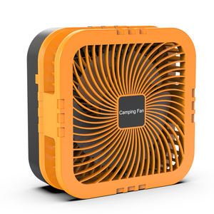 مروحة ميكانيكية للطوارئ للتخييم ببطارية 4000 مللي أمبير وشحن شمسي، 4 سرعات لتدفق الهواء، مصباح LED، بنك طاقة للاستخدام الخارجي وفي المركبات الترفيهية وحالات انقطاع التيار الكهربائي - Product Image 5
