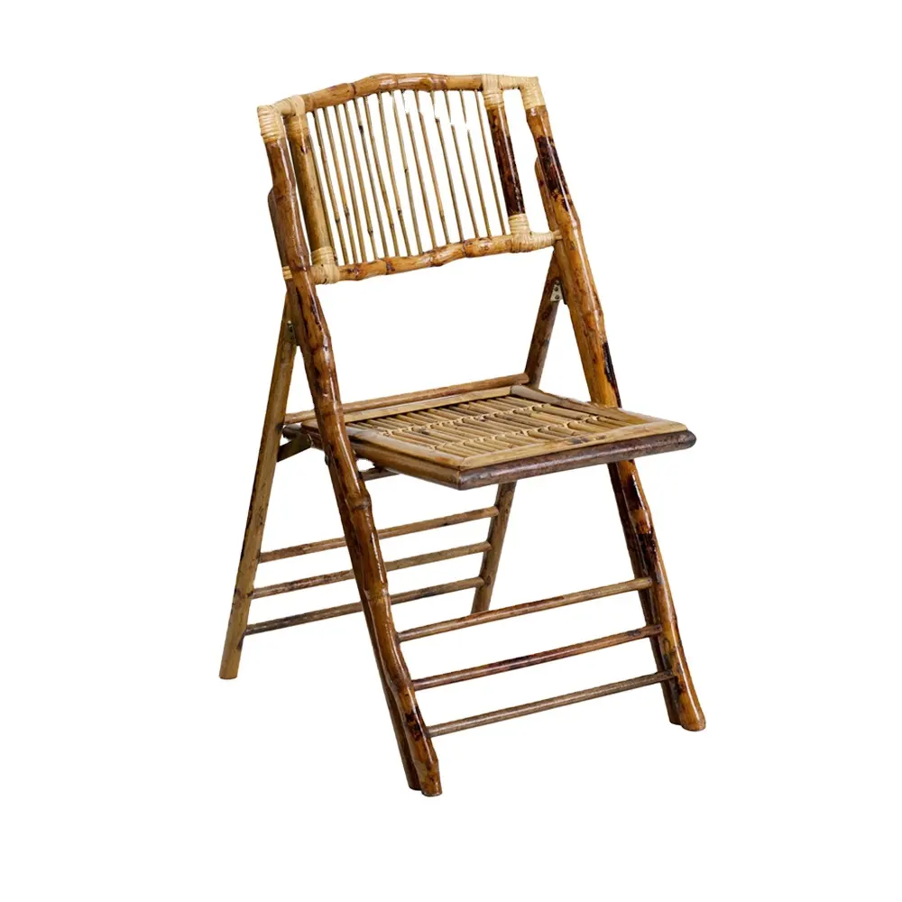 Country outdoor wooden folding banquet chair Bamboo folding dining chair