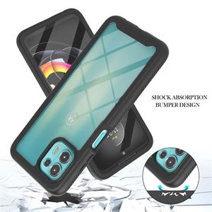 Funda Protectora Delgada de 360 Grados con Marco Frontal y Protector de Pantalla PET para <span class=keywords><strong>Motorola</strong></span> <span class=keywords><strong>Edge</strong></span> 20, 20 Lite, 20 Pro, G Pure, Resistente a Golpes - Product Image 2