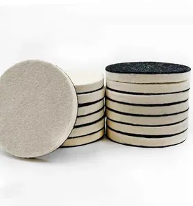 Almohadilla de pulido de lana con paño de gancho adjunto para muebles, rueda de pulido de porcelana de acero inoxidable de mármol