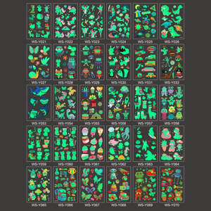 Tatuajes temporales brillantes para niños, impermeables, luminosos, estilo mixto, animales de dibujos animados, Robot, <span class=keywords><strong>tatuaje</strong></span>, dinosaurio, sirena, <span class=keywords><strong>tatuaje</strong></span>, pegatinas - Product Image 1