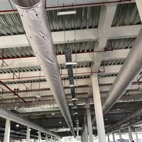 Système de conduits d'air en tissu industriel FABOSEN, fonctionnement silencieux, anti-corrosion, anti-moisissure, diffuseur d'air textile pour espaces publics