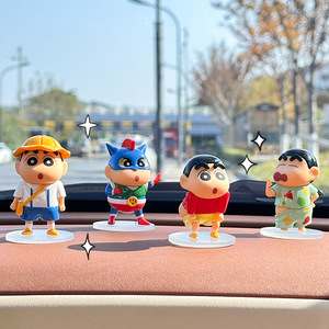 <b>Crayon</b> Shin-chan Car Ornament PVC Cartoon Dashboard Decorative Figurine Set for Car Interior Decoration - Product Image 1