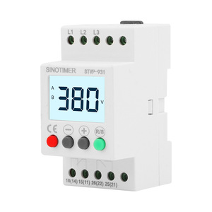 STVP-931 SINOTIMER 3 เฟส 380V Din Rail Voltage Relay ตัวป้องกันแรงดันไฟฟ้าเกินมาตรฐาน CE/RoHS รับรอง Z61 - Product Image 6