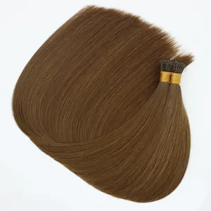 Wholesale I Tip Human Hair Extensions Cuticle Aligned Raw Virgin 1 Gram Russian 100% Human Hair Remy I Tip Hair
