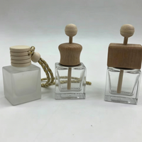 Diffuseur d'arômes pour voiture noir, flacon diffuseur de parfum en verre suspendu pour automobile