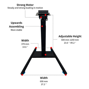 मिलीग्राम छोटे समायोज्य ऊंचाई खड़े डेस्क कॉफी टेबल के लिए लैपटॉप डेस्क घर अस्पताल डॉक्टर चल - Product Image 4