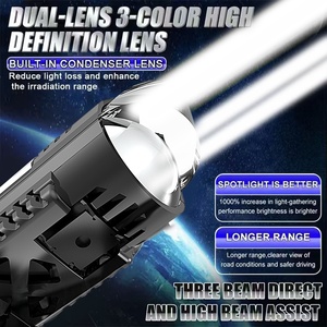 Ampoule de phare LED à lentille 100W 12V Plug & Play H4 Étanche 6000K Adaptation Universelle 10000 Lumens pour Voitures Motos Camions - Product Image 4