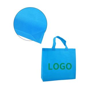 Sac de courses réutilisable en tissu PLA écologique, taille moyenne, uni, imperméable, avec logo personnalisé imprimé - Product Image 1