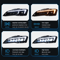 Phares avant BBA pour Audi R8 2007-2015, lentilles de mise à niveau, phares LED avec signalisation dynamique, Plug and Play