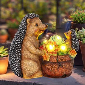 Statua da <span class=keywords><strong>Giardino</strong></span> di <span class=keywords><strong>Riccio</strong></span> <span class=keywords><strong>in</strong></span> Stile Folk Art di Alta Qualità, 8,4 Pollici, Lampada Solare Impermeabile per Esterni, Opzione Colore Personalizzabile - Product Image 3