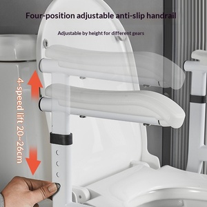 Support de main courante pour toilettes, Garde-corps de sécurité pour personnes âgées à domicile, Support d'aide pour siège de toilettes de salle de bain - Product Image 4