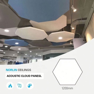 Plafond décoratif hexagonal insonorisant de fabrication chinoise, réduction du bruit, bonne acoustique - Product Image 5