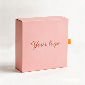 Boîte d'emballage <span class=keywords><strong>de</strong></span> bijoux en carton rigide avec logo personnalisé <span class=keywords><strong>de</strong></span> luxe, à glissière, pour collier, boucles d'oreilles, bague, bracelet - Product Image 5