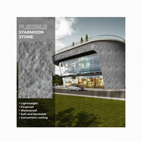 Panneau décoratif mural flexible en pierre étoile et lune Panneaux muraux en granit Carreaux de porcelaine flexibles pour l'intérieur et l'extérieur