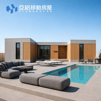 Villa modulaire en aluminium préfabriquée, maison de vacances de luxe entièrement meublée, livraison clé en main pour les projets de stations de villégiature en montagne
