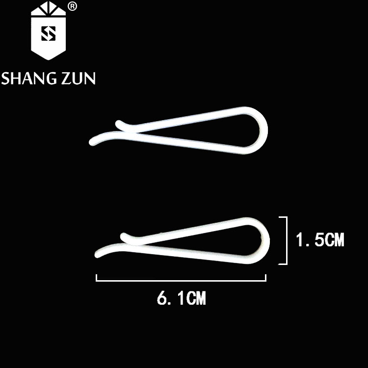 Оптовая продажа от производителя, большие белые U-образные зажимы 6,1 см без зубцов для упаковки рубашек, аксессуаров для одежды, зажимы