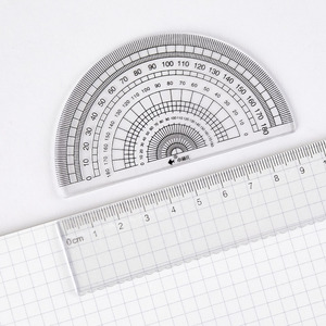 4 Uds 20cm Escala de plástico transparente recta clara regla de dibujo conjunto escuela estacionaria herramientas de medición para niños - Product Image 4