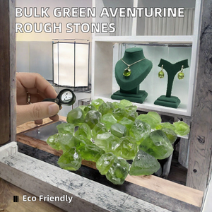 Pierre brute d'aventurine verte naturelle, pierres précieuses irrégulières, pierres en vrac pour la fabrication de bijoux et la décoration intérieure - Product Image 2