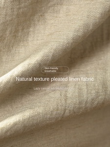 Camisa de Hombre de Alta Gama, Estilo Casual, de <span class=keywords><strong>Lino</strong></span> Plisado Transpirable con Textura Natural y Cuentas, Estilo Clásico y Elegante - Product Image 3