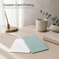 Individuelle Visitenkarten-Druckerei mit Logo Personalisierte Visitenkarten Gestanzte Sonderform Geprägt Tiefgeprägt Matt Duplexkarton