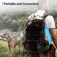Distributeur d'eau Portable en acier inoxydable, pour la marche, les voyages, la randonnée, bol pour animaux de compagnie, bouteille d'eau pour chien