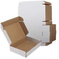 Prix de gros Boîte postale en carton ondulé blanc Boîtes d'expédition en carton pliable Boîte d'expédition à plat