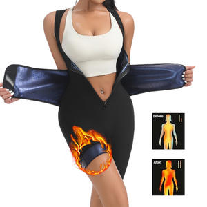Trajes de Sauna <span class=keywords><strong>para</strong></span> mujer, <span class=keywords><strong>chaleco</strong></span> de entrenamiento de cintura de Sauna de cuerpo completo, trajes de sudor, monos de Sauna, moldeador de Cuerpo Adelgazante - Product Image 2