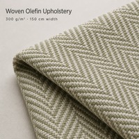 Housse de coussin pour canapé d'extérieur en tissu Olefin Sage 300 g/m² 150 cm, textile d'ameublement pour meubles de patio, anti-UV, hydrofuge