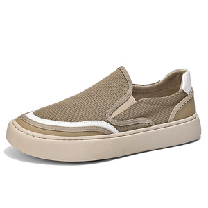 Zapatillas de lona ligeras de caña alta para hombre, transpirables, de malla, modernas, deportivas, para conducir, correr y caminar. - Product Image 3