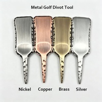 En gros, Outil de réparation de divots de golf en métal à bord martelé, vierge pour logo laser personnalisé, pour cadeau de golf