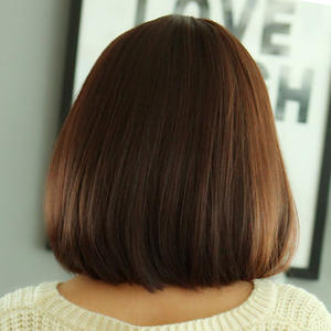 Perruque synthétique <span class=keywords><strong>courte</strong></span> et droite pour <span class=keywords><strong>femme</strong></span>, style bob, mignonne, en fibre, vente en gros du fabricant, supporte la livraison directe - Product Image 3