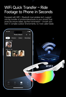 Occhiali Smart AI per Ciclismo e Sport con Fotocamera 1080P, Riproduzione Musicale, Chat GPT, Traduzione, Montatura in PVC, Tipo-C