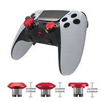 Kit de réparation de capuchons de joystick métalliques 6 en 2, axe métallique haute durabilité, compatible avec les manettes PS5, DS5, Switch Pro, Xbox