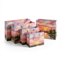 Sacs cadeaux personnalisés en papier d'art écologique de luxe en gros, forme rectangulaire avec poignée
