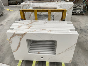 Mühendislik prefabrik beyaz yapay mermer tezgahı granit mutfak ada otel daire tuvalet yemek için - Product Image 3