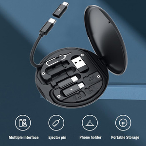 ชุดอะแดปเตอร์เดินทางแบบกล่องวงกลม6-in-1สายชาร์จ USB แบบมัลติพร้อมอะแดปเตอร์เพื่อความสะดวกในการเดินทาง - Product Image 2