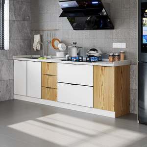 Juego Completo de Muebles de Cocina Modulares Ecológicos con Puertas de Vidrio, Diseño Moderno, Importado de China, para Almacenamiento, Despensa, Isla - Product Image 4