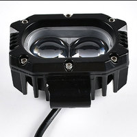 Projecteur LED de travail tout-terrain pour camion et remorque, double lentille, auxiliaire de conduite