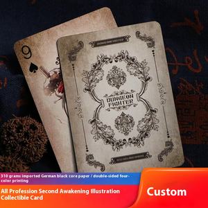 Cartes à jouer en papier de noyau noir de haute qualité de qualité supérieure Logo personnalisable en relief bord bronzant artisanat dessin de personnage de dessin animé - Product Image 2