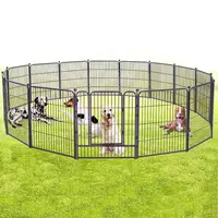 Büyük açık büyük köpek köy Kennels katlanabilir köpek sandık Metal tel Pet kafesleri köpek kafesi