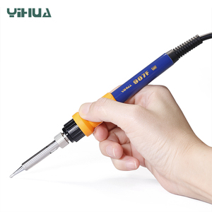 Soldador eléctrico YIHUA 907F de 60W con mango azul, herramientas de reparación W205 - Product Image 4