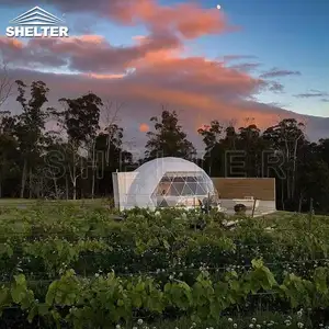 Cina di prezzi di fabbrica di lusso di trasporto personalizzato evento all'aperto geodetica glamping tenda a cupola